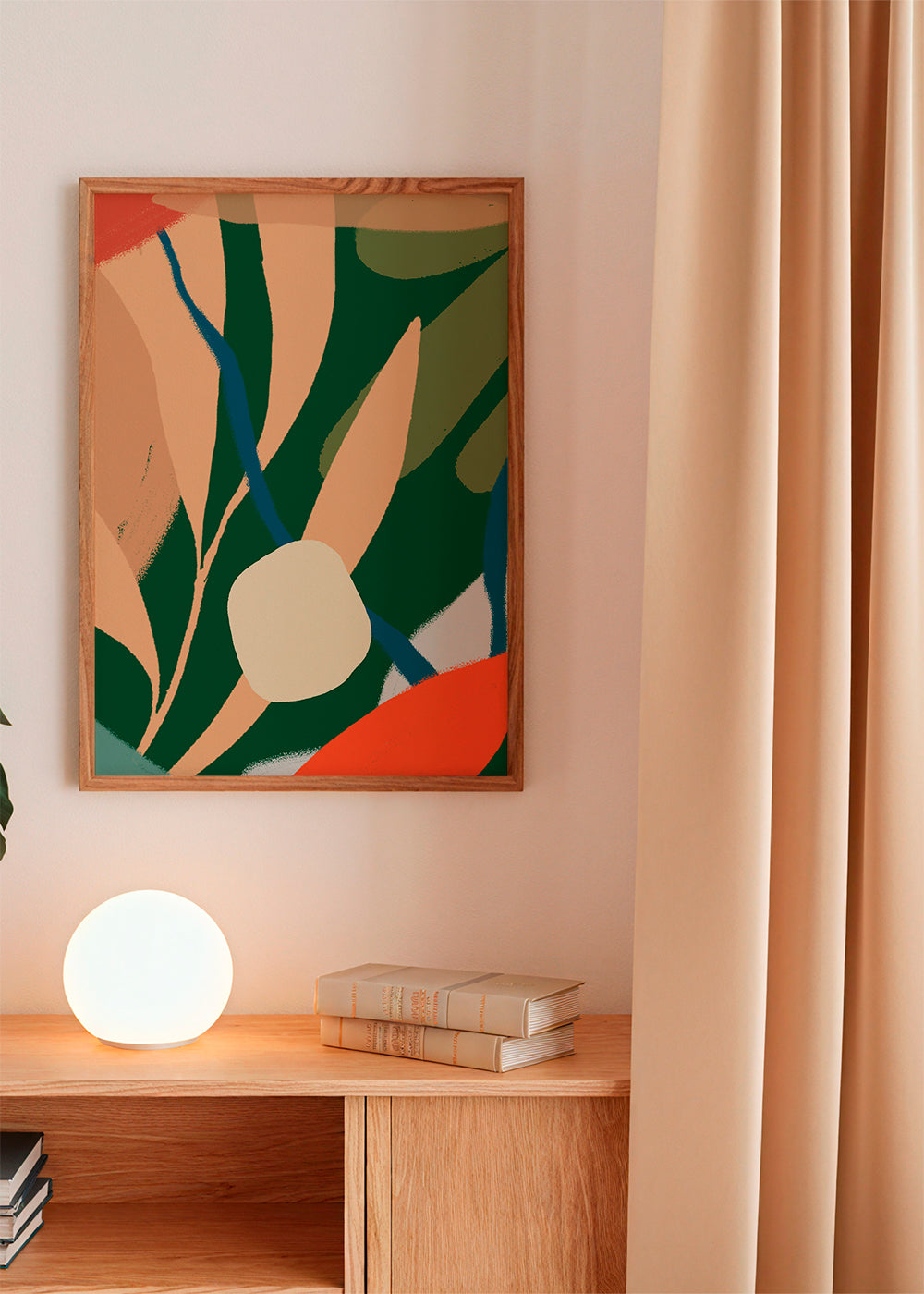 Botanisk poster med organiska blad