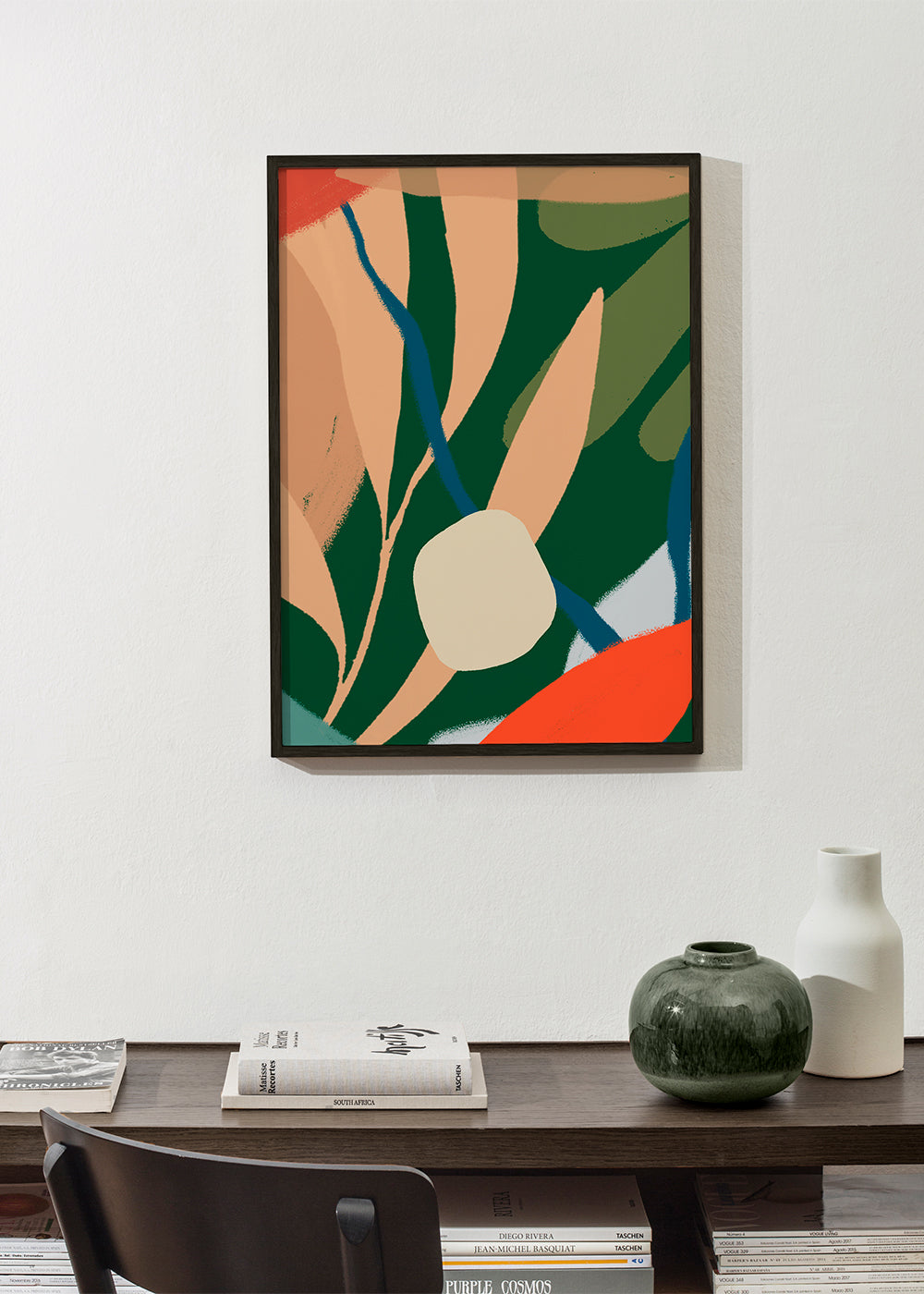 Botanisk poster med organiska blad