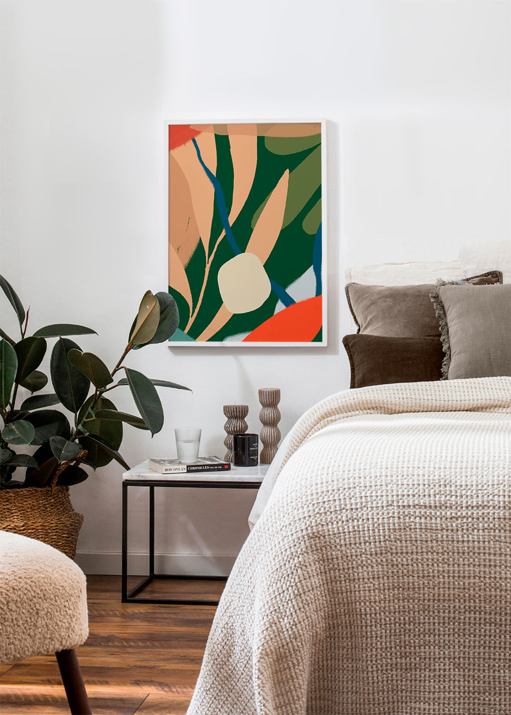 Botanisk poster med organiska blad