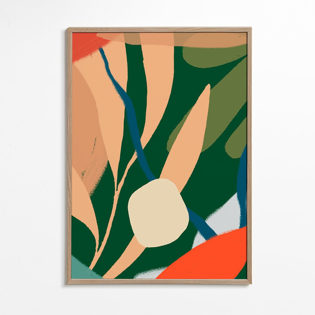 Botanisk poster med organiska blad