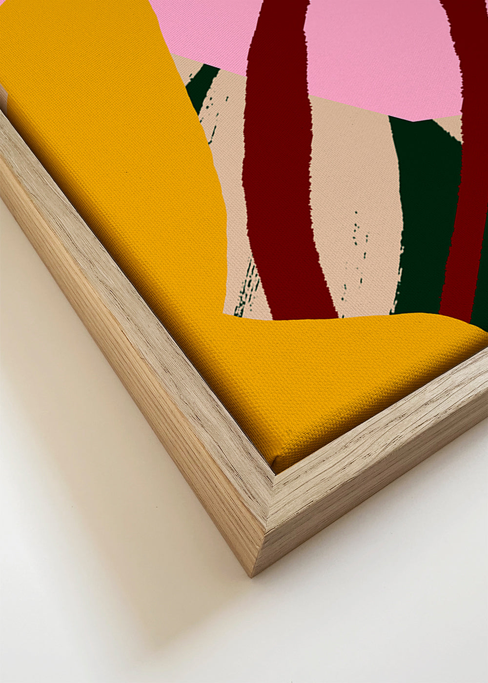 Abstrakt illustration med frukt och hand