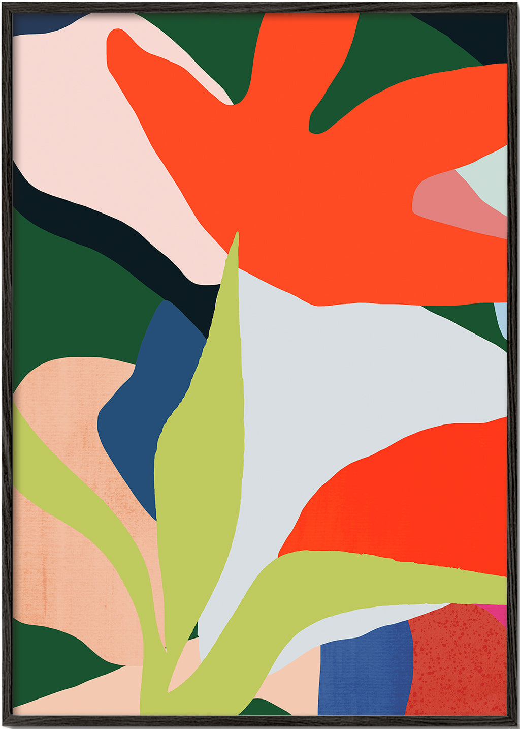 Botanisk poster med korallblad