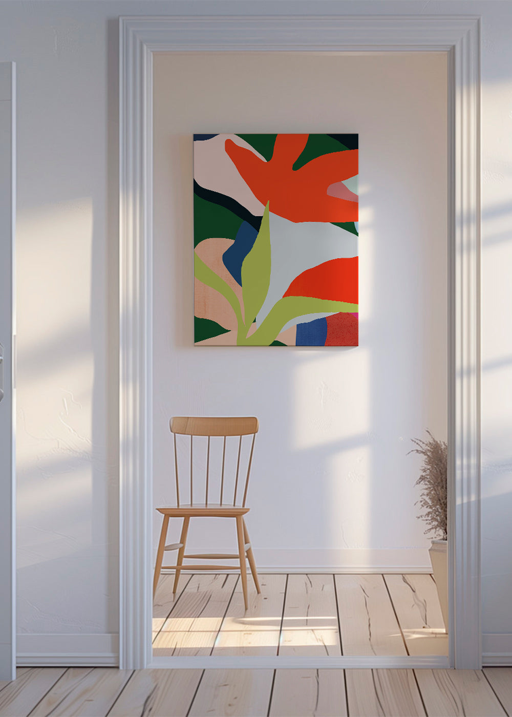 Botanisk poster med korallblad