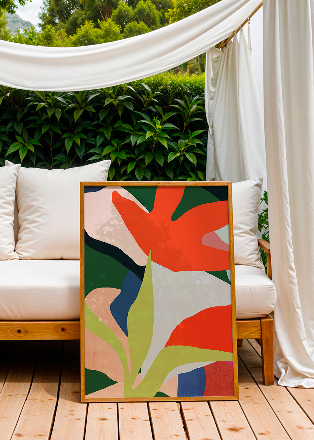 Botanisk poster med korallblad