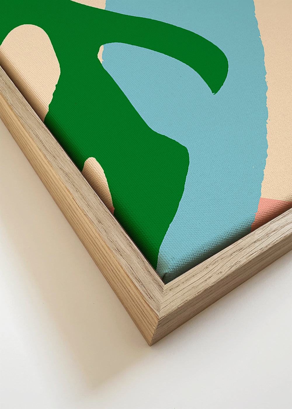Hägerillustration med grönt blad