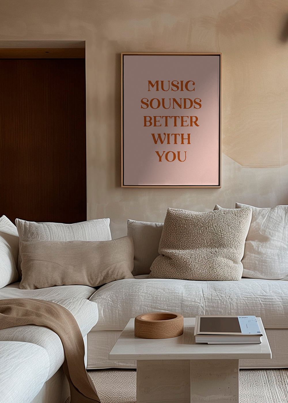Minimalistisk affisch med musikcitat