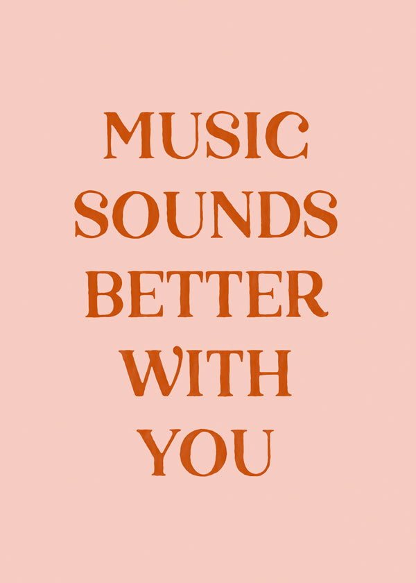 Minimalistisk affisch med musikcitat
