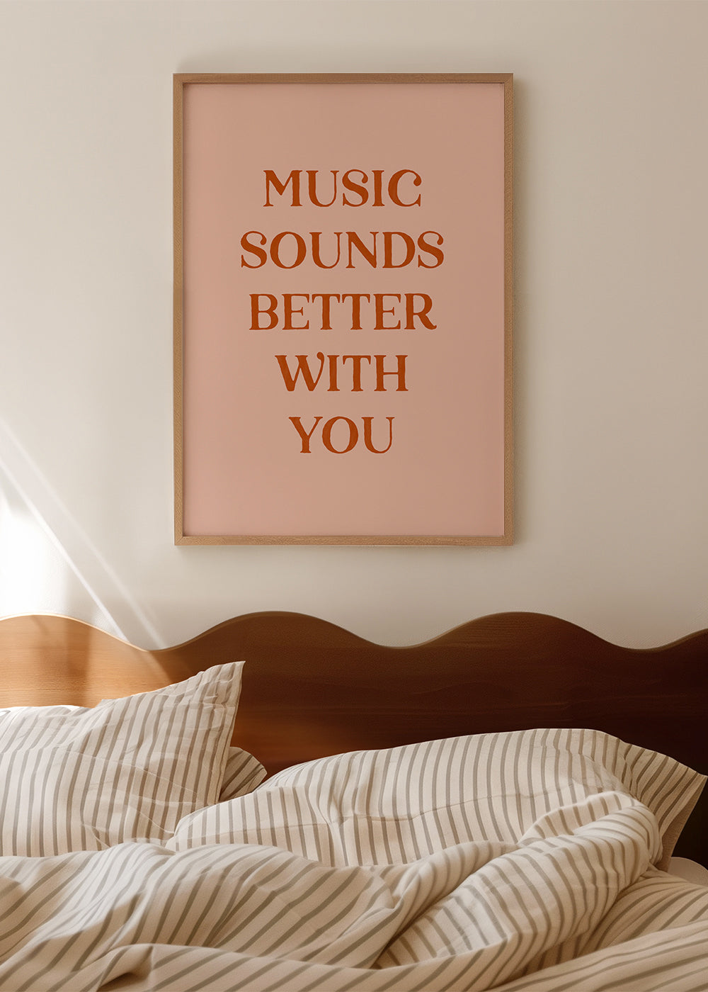 Minimalistisk affisch med musikcitat