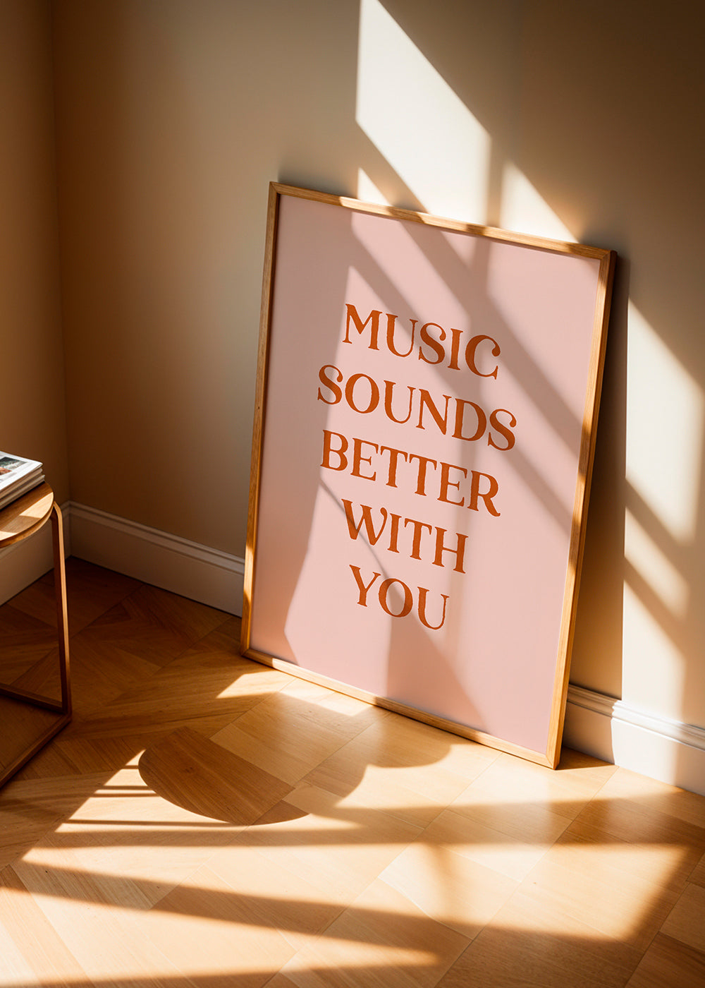 Minimalistisk affisch med musikcitat