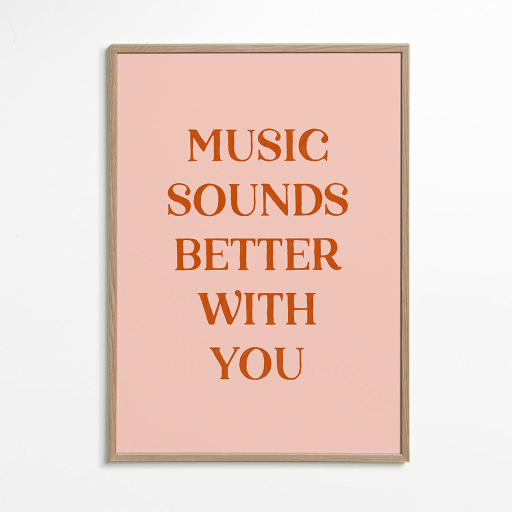 Minimalistisk affisch med musikcitat