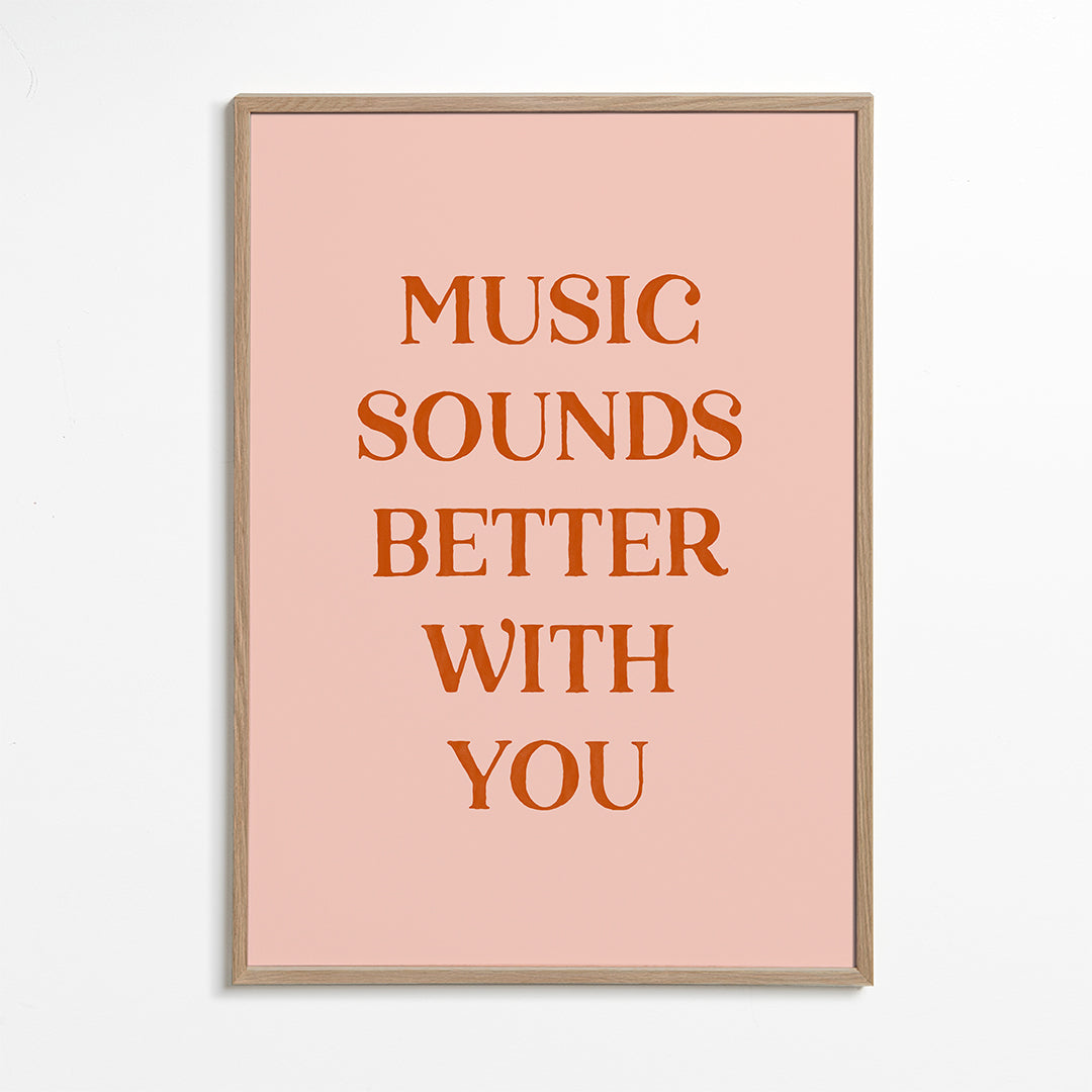 Minimalistisk affisch med musikcitat