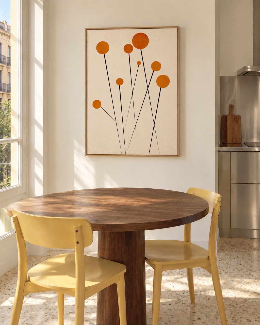 Dreaming Daisies - Framed canvas in an interior