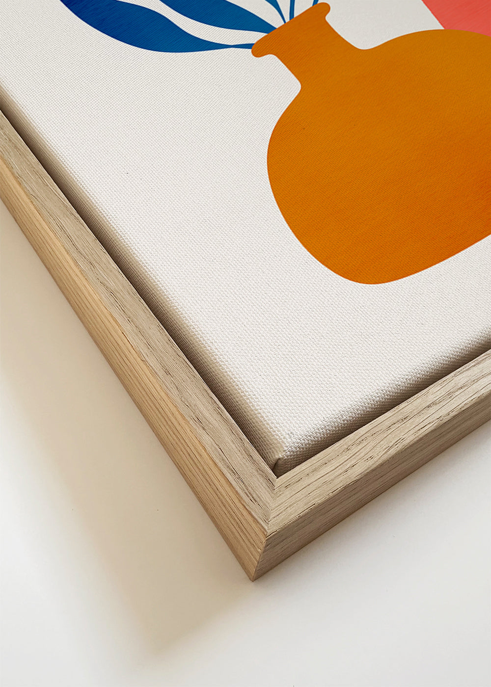 Botanisk poster med färgglada, minimalistiska vaser