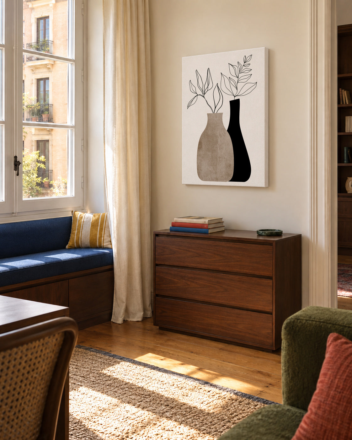 Gris en Gris - Unframed canvas in an interior