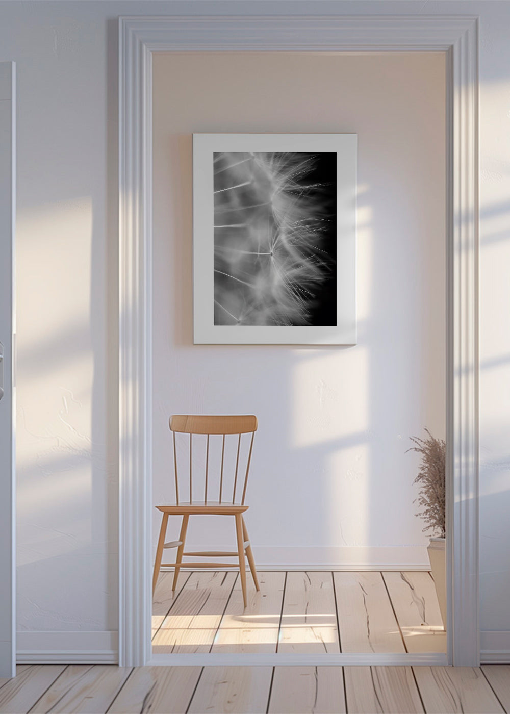 Botanisk poster: maskros närbild