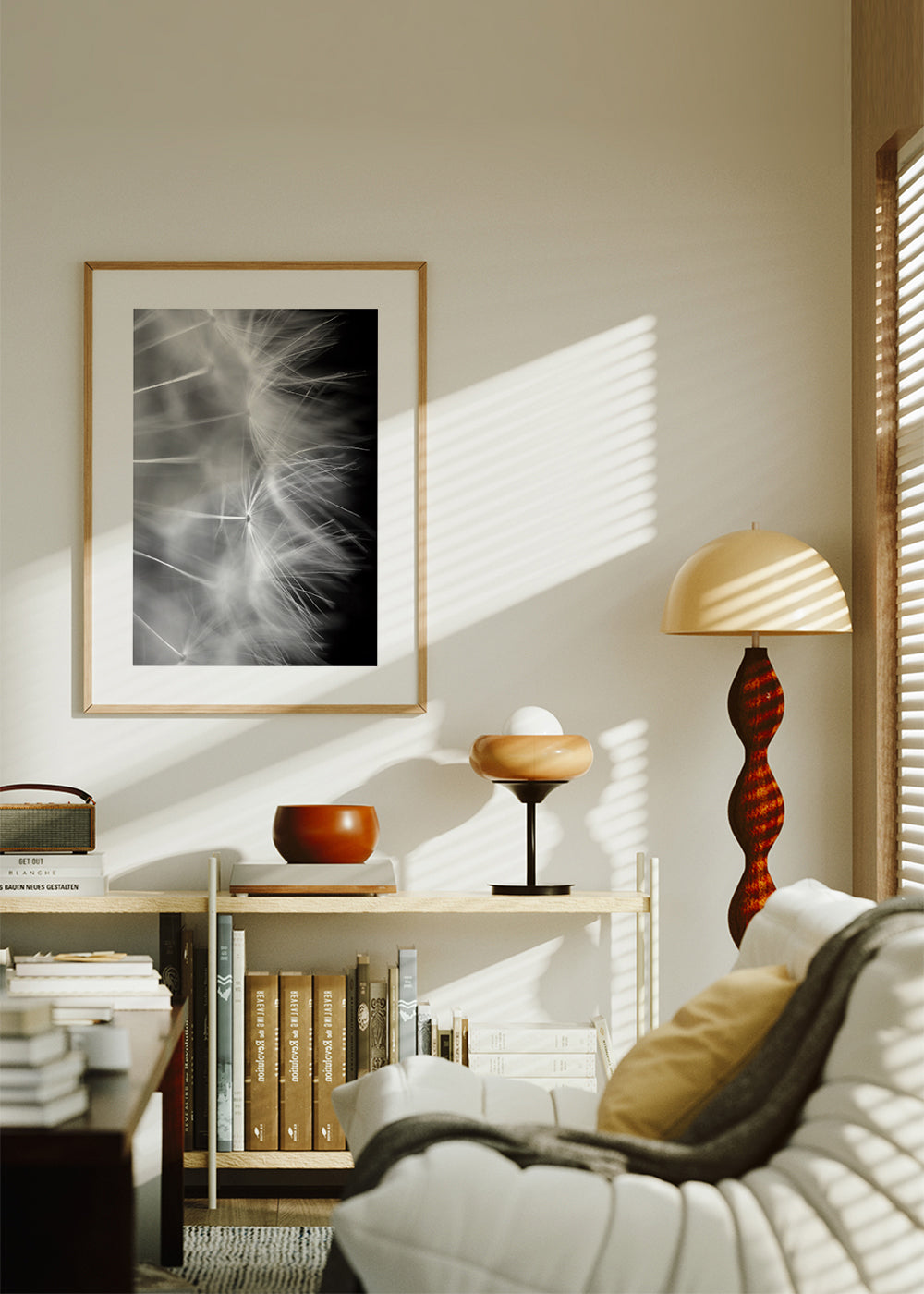 Botanisk poster: maskros närbild