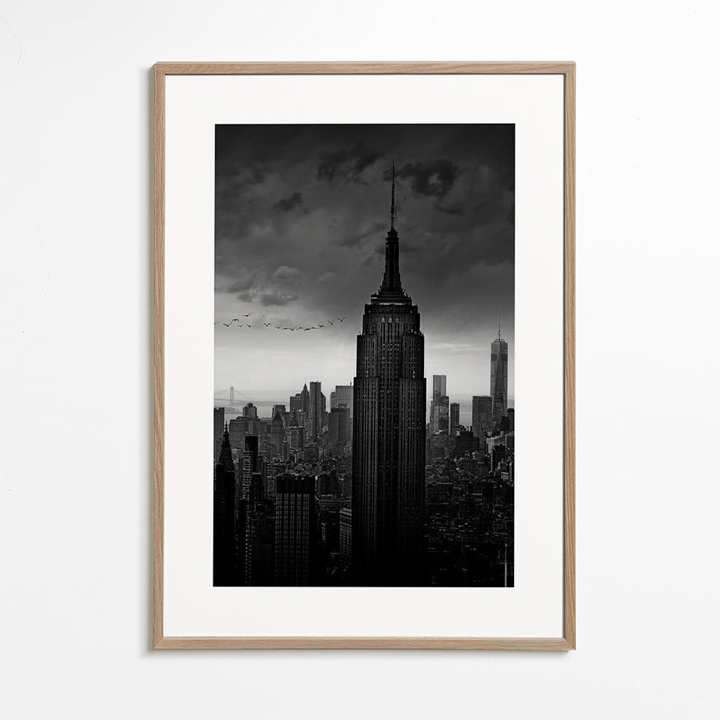 Reseaffisch: Empire State svartvit fotografi