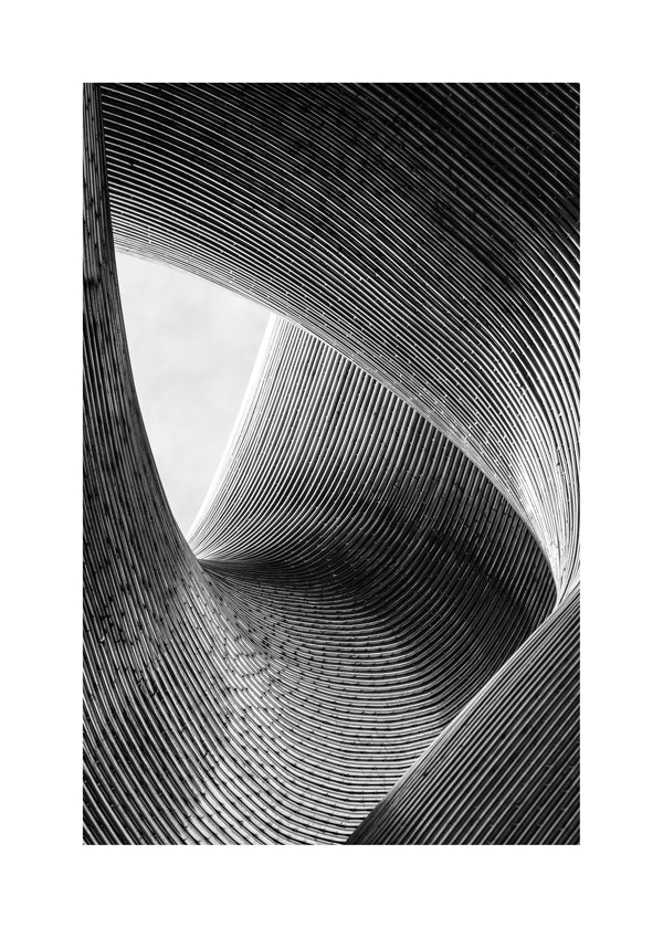 Arkitekturfotografi med kurvade linjer