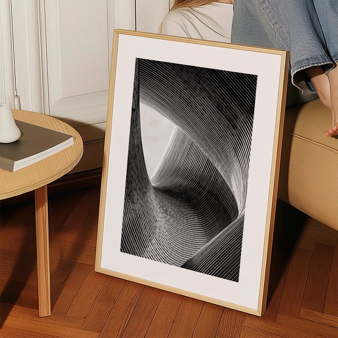 Arkitekturfotografi med kurvade linjer