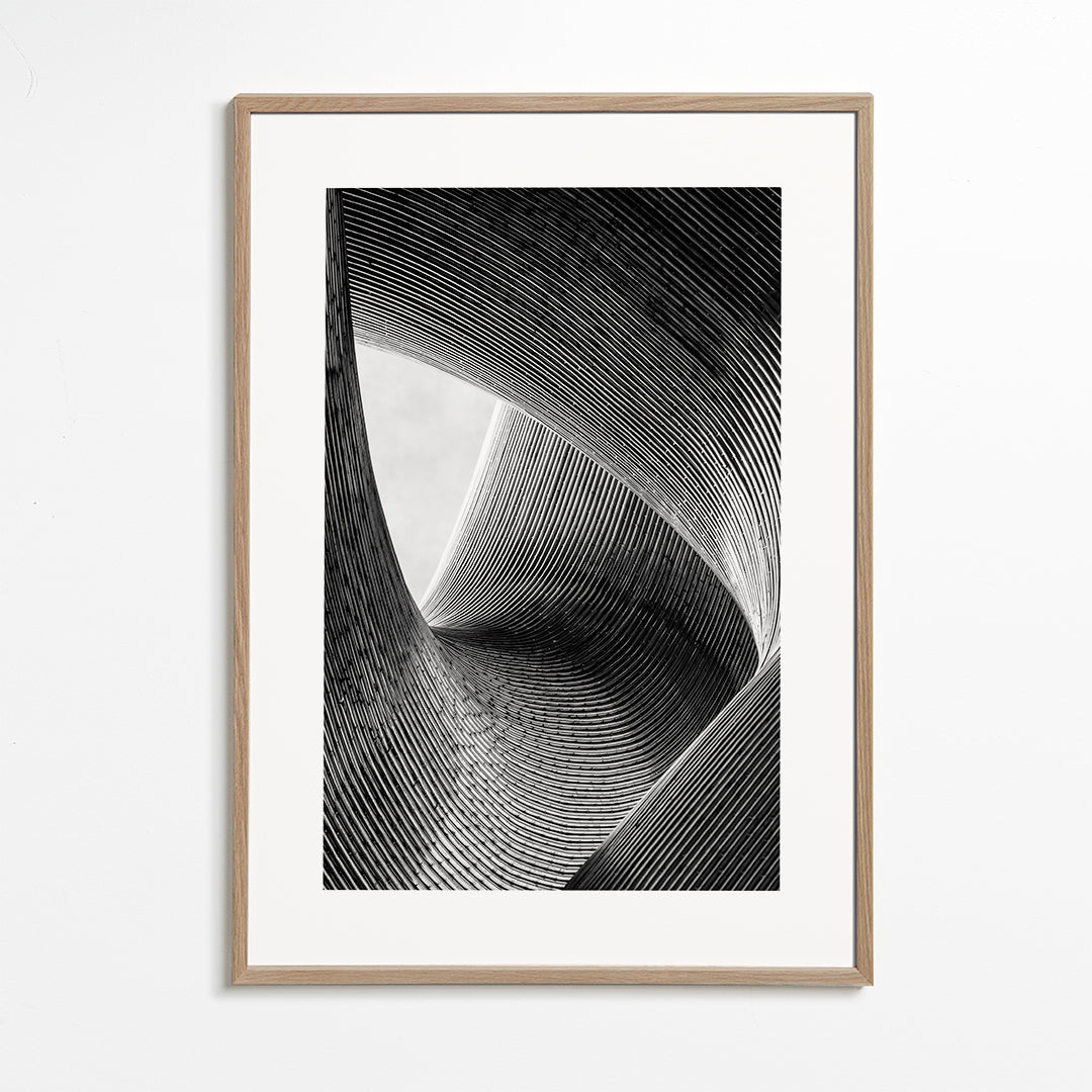 Arkitekturfotografi med kurvade linjer