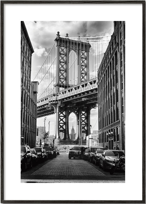 Stadsposter Manhattan Bridge svartvit
