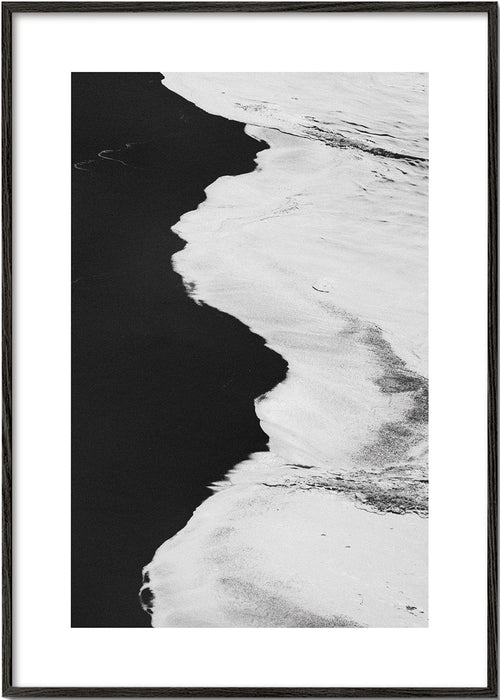 Landskapskonst: strand i svartvitt