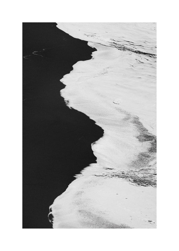 Landskapskonst: strand i svartvitt