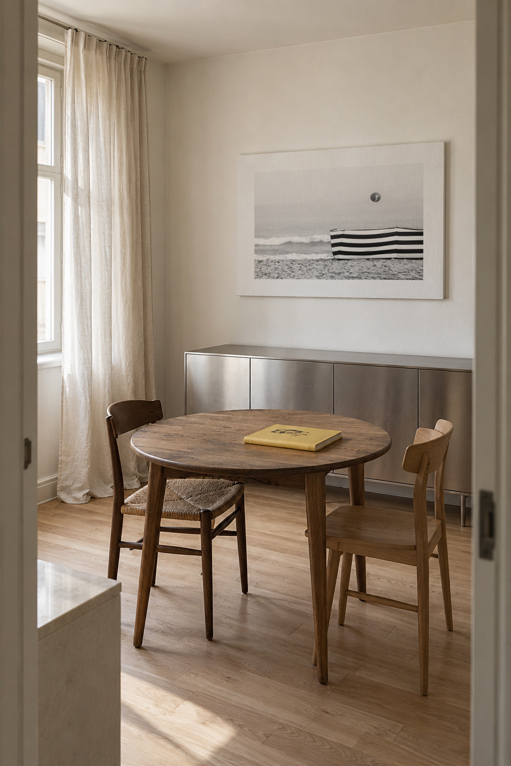 Untitled 2 - Unframed canvas in an interior