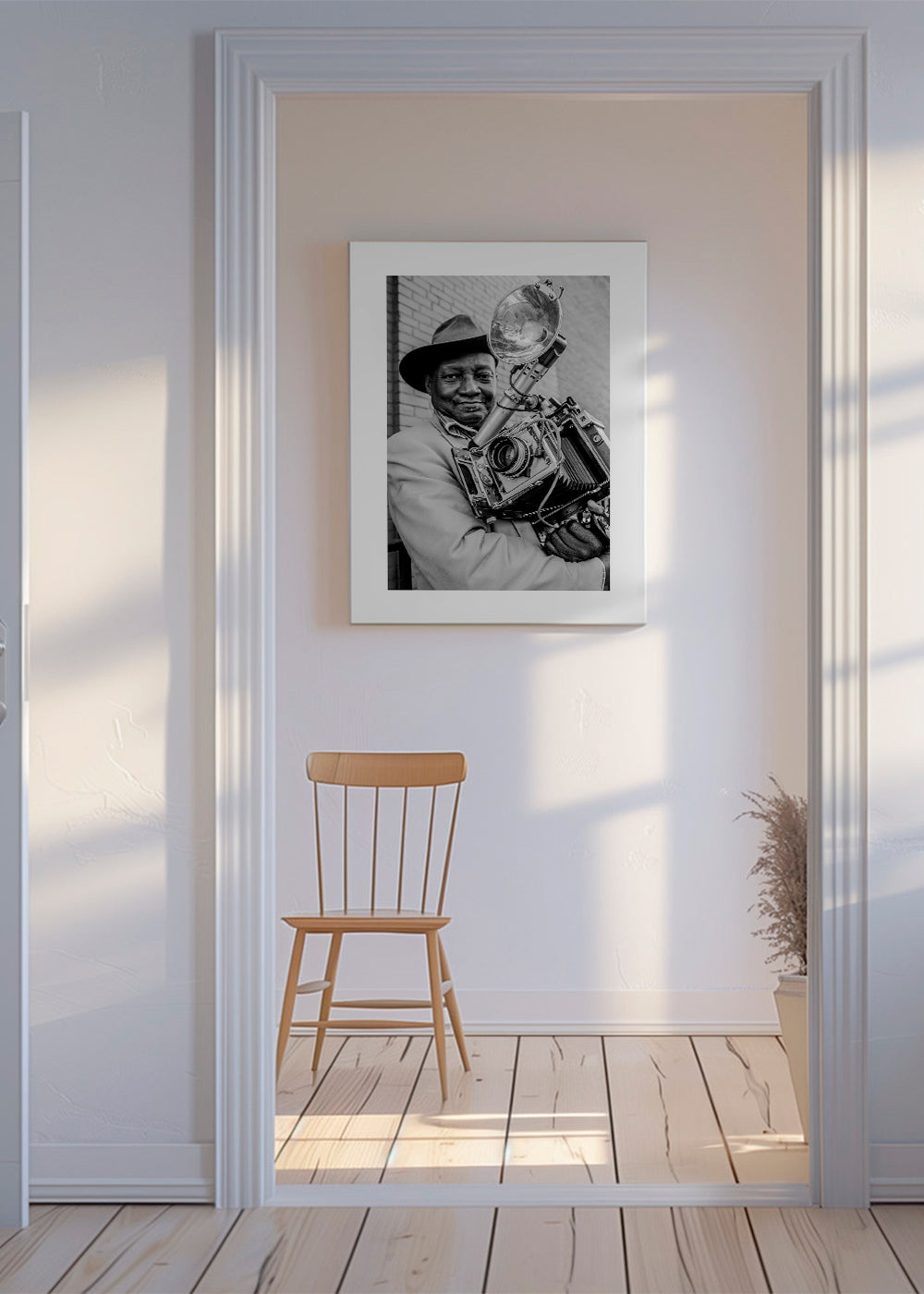 Gatufotograf med vintagekamera