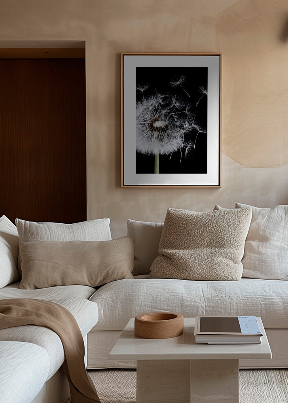 Botanisk poster: maskros i makro