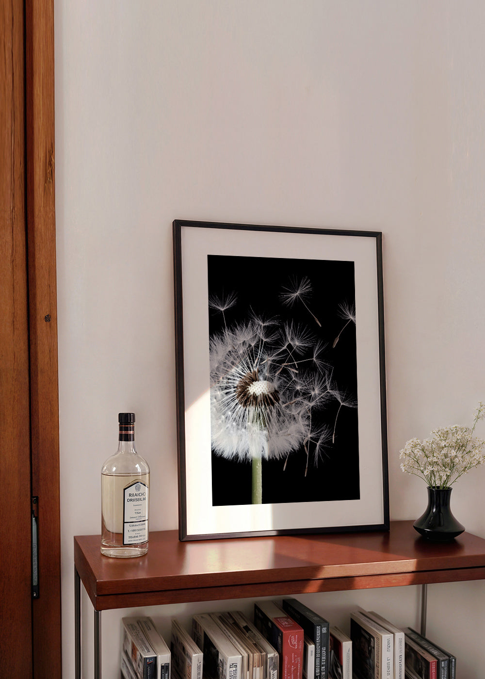 Botanisk poster: maskros i makro