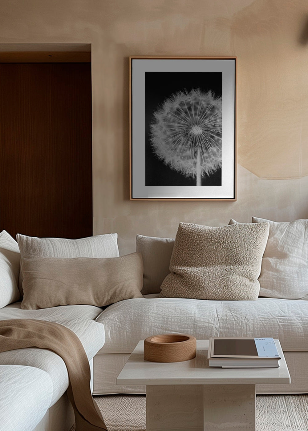 Botaniskt poster maskros närbild