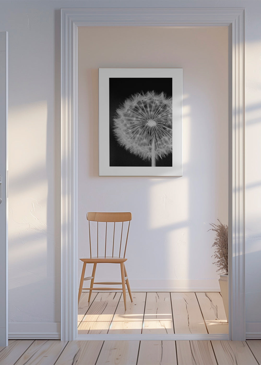 Botaniskt poster maskros närbild