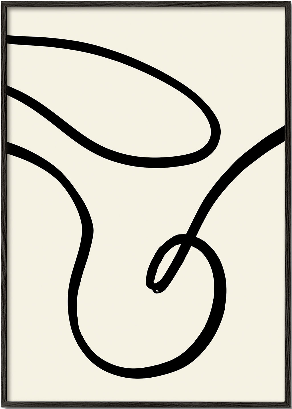 Minimalistisk poster svarta linjer organiska