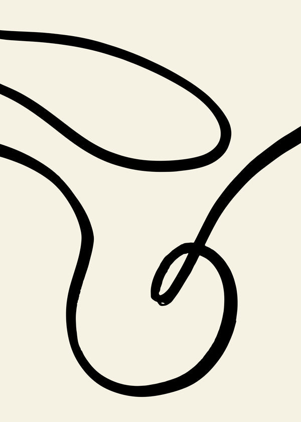 Minimalistisk poster svarta linjer organiska