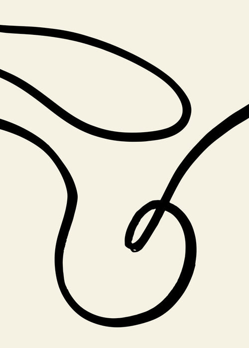 Minimalistisk poster svarta linjer organiska