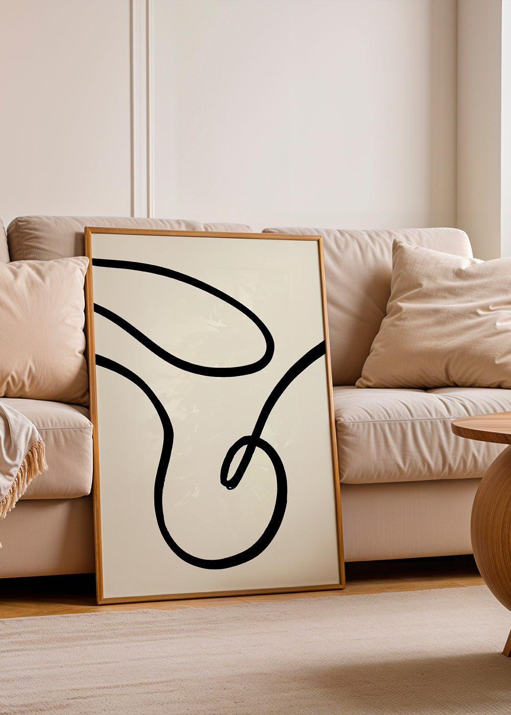 Minimalistisk poster svarta linjer organiska