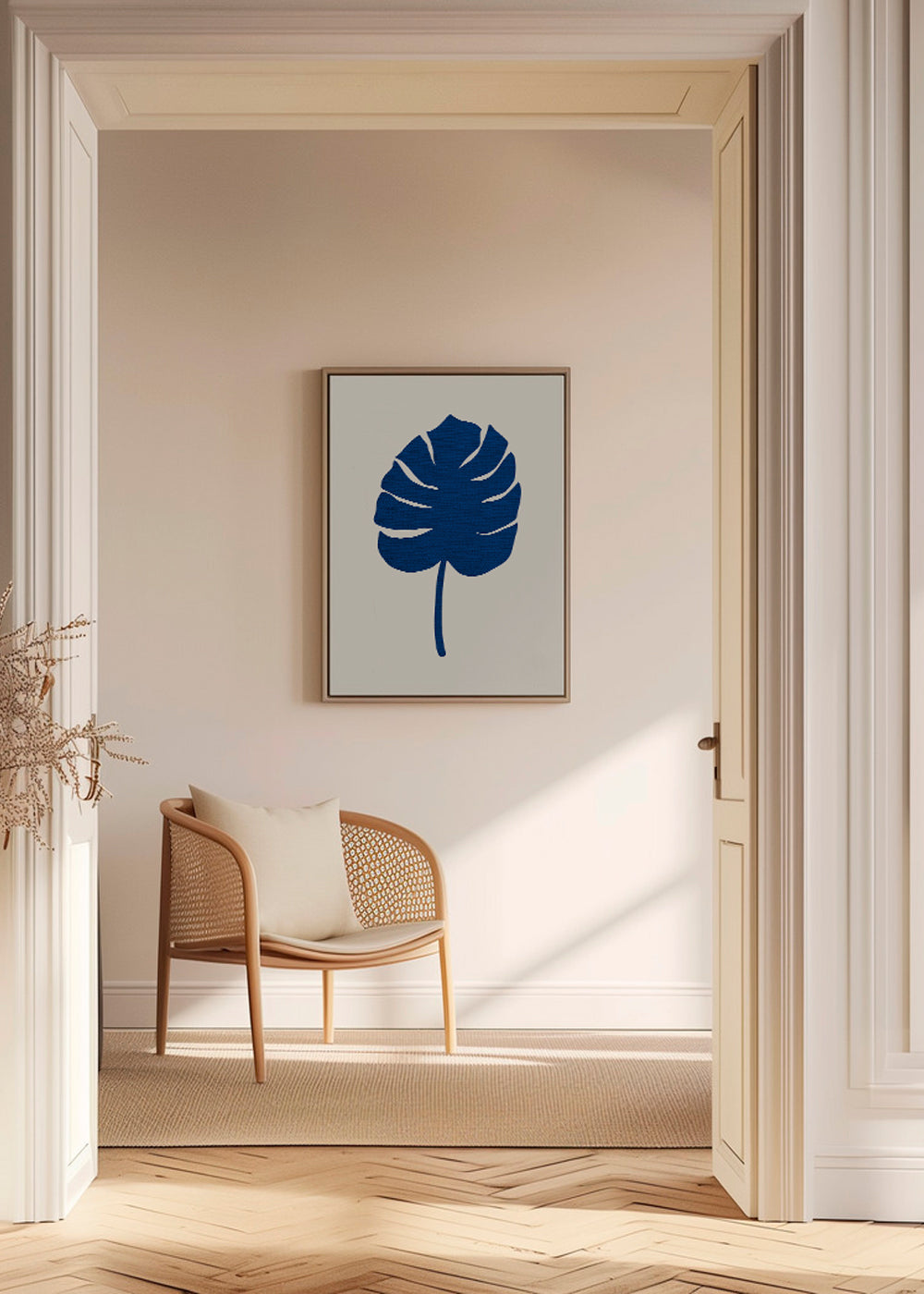 Botanisk poster Monstera blå