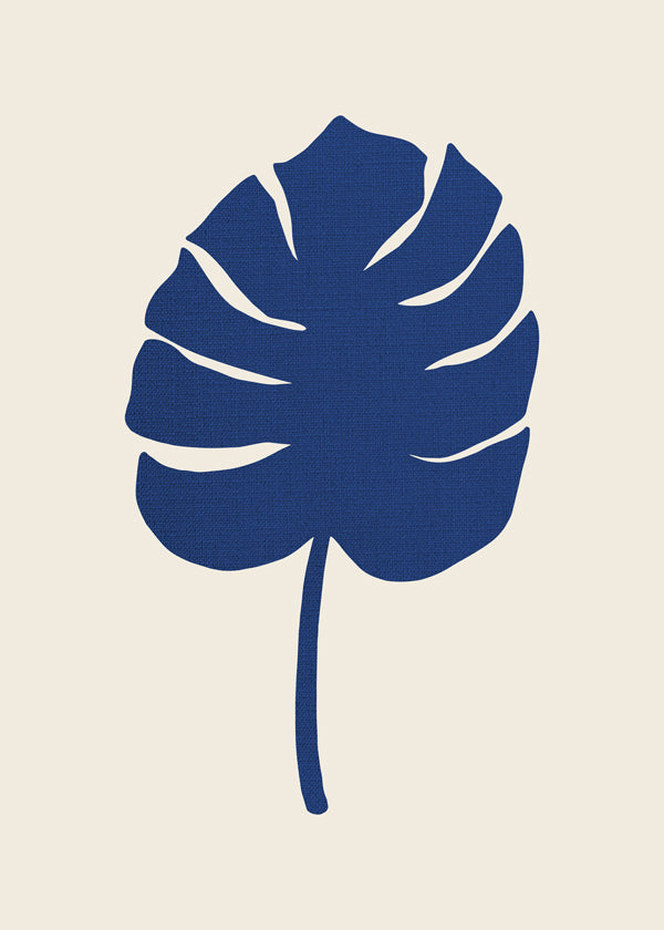 Botanisk poster Monstera blå