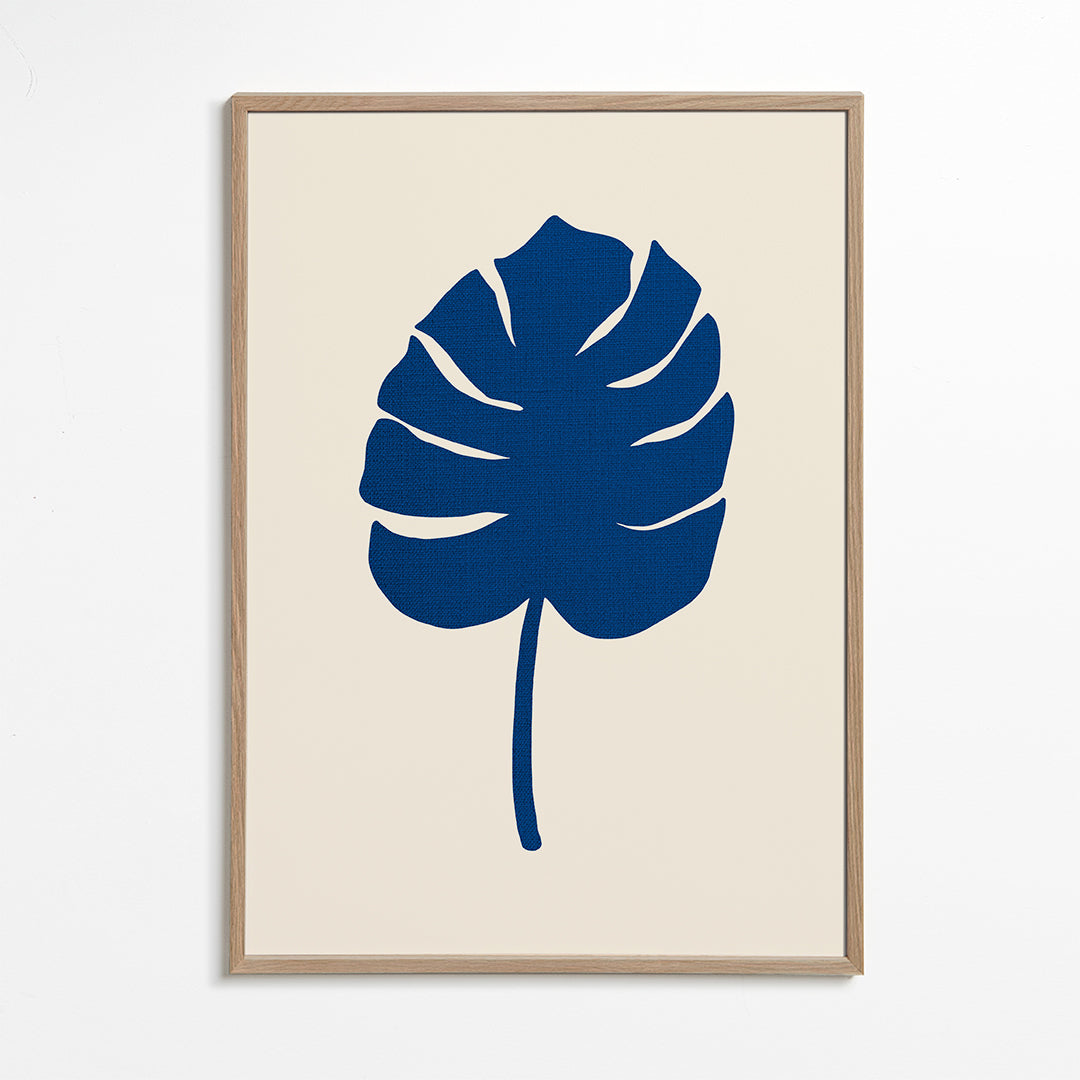 Botanisk poster Monstera blå
