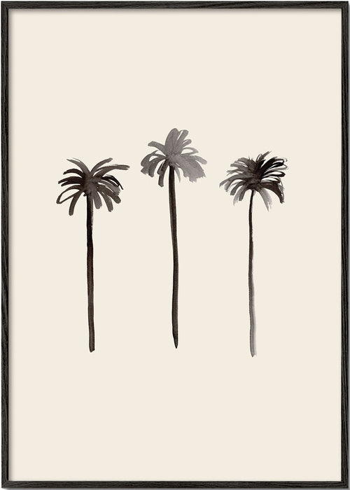 Botanisk poster palmer i bläck