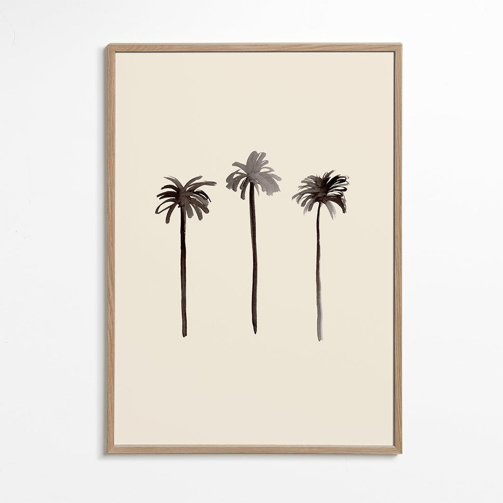 Botanisk poster palmer i bläck