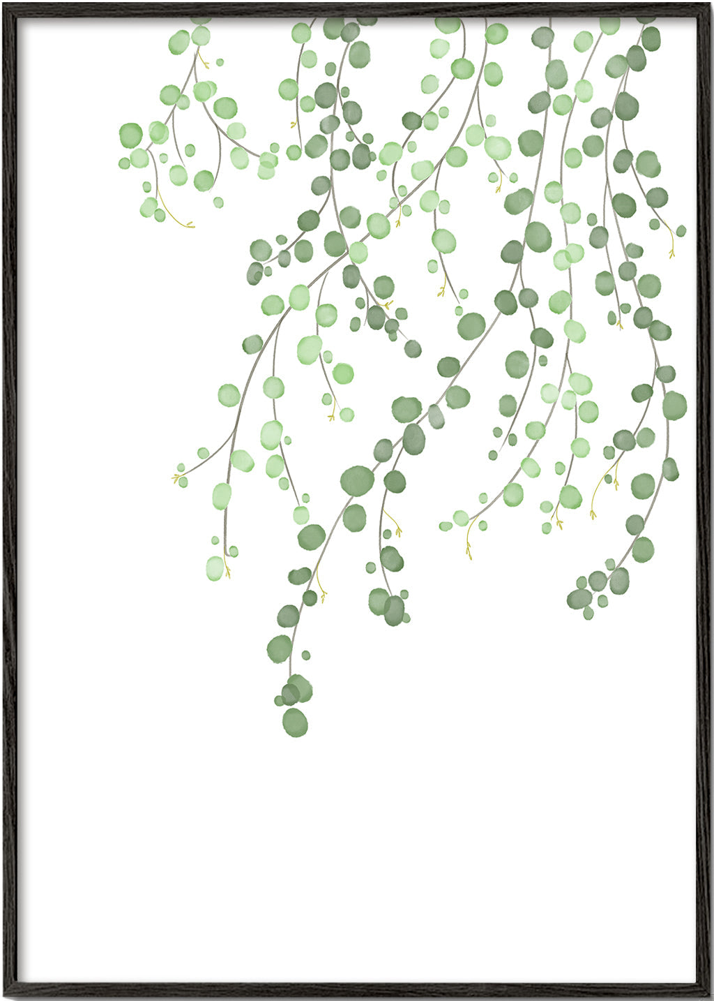 Botanisk poster hängande grenar