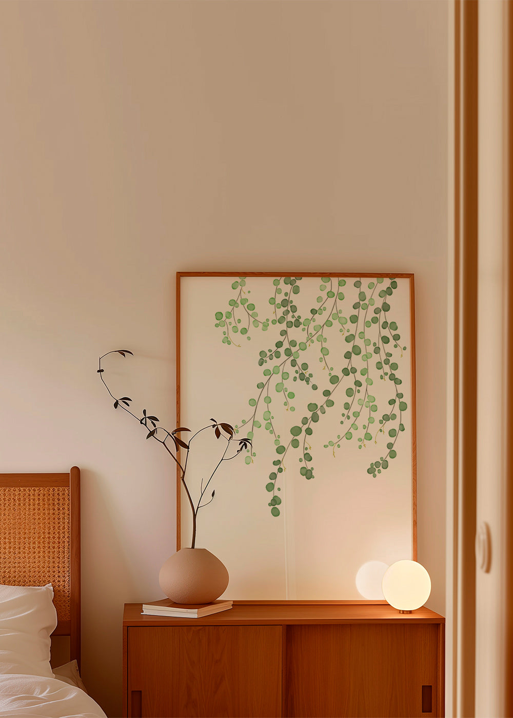 Botanisk poster hängande grenar