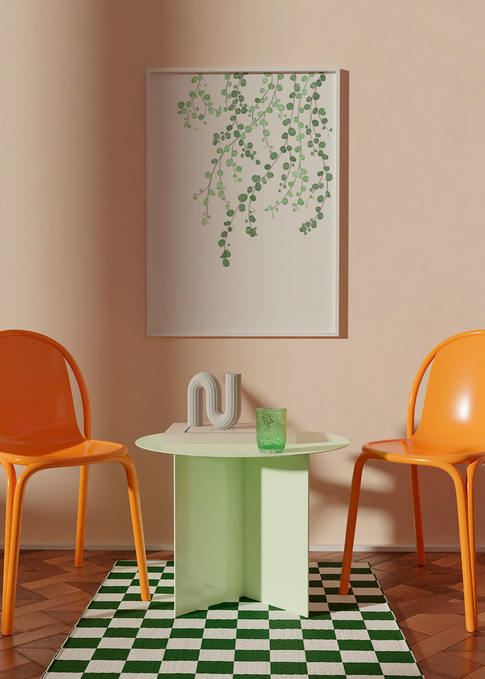 Botanisk poster hängande grenar