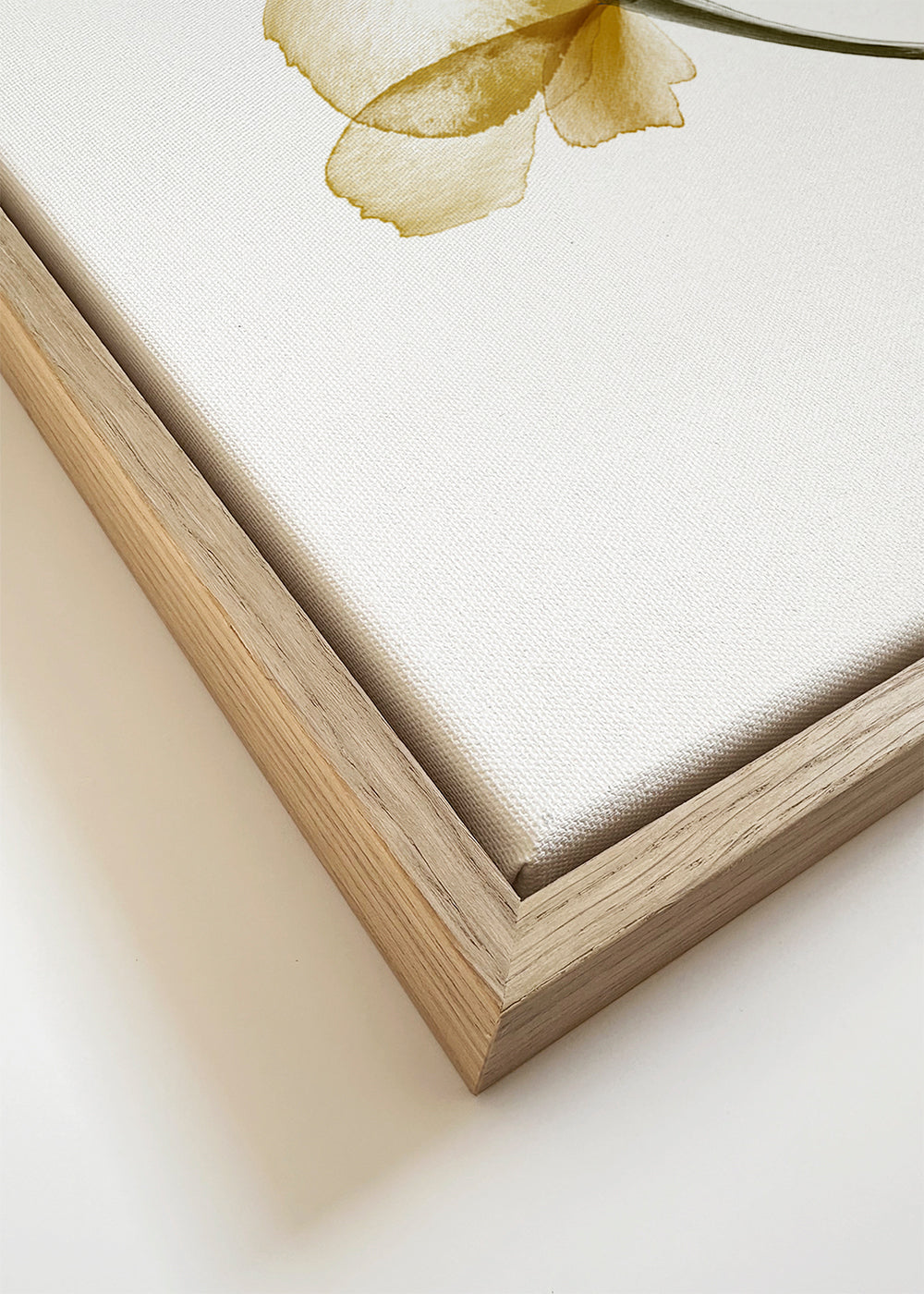 Botanisk poster med pressade gyllene blommor