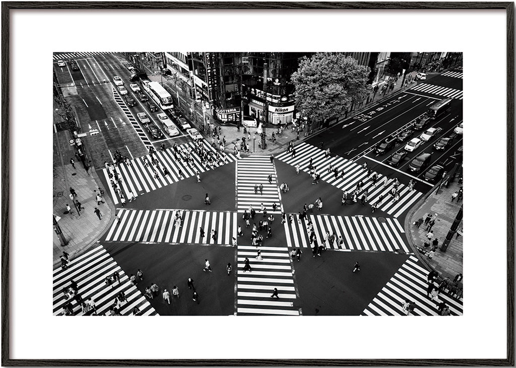 Kökskonst: Ginza övergångsställe i svartvitt