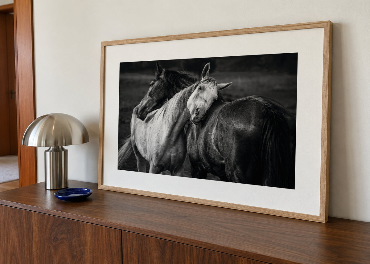 Warm rain - Framed poster in an interior