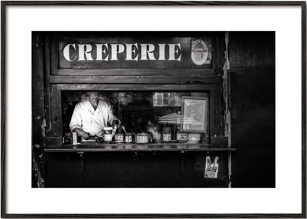 Kökskonst Creperie svartvit