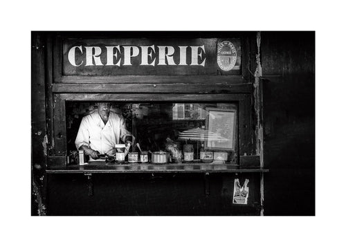 Kökskonst Creperie svartvit